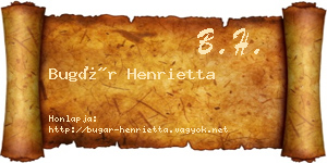 Bugár Henrietta névjegykártya