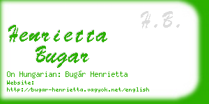 henrietta bugar business card